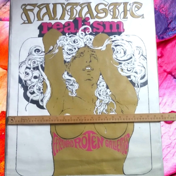 Vintage 1970s topless Ferdinand Roten poster - Picture 2 of 10